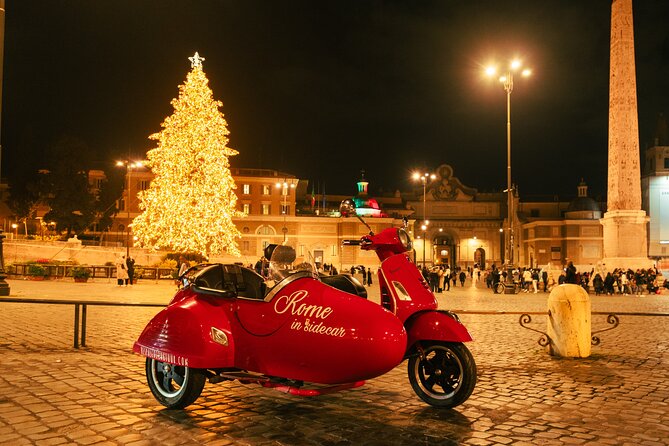 2h Xmas Lights Panoramic Vespa Sidecar Tour - Key points before you book