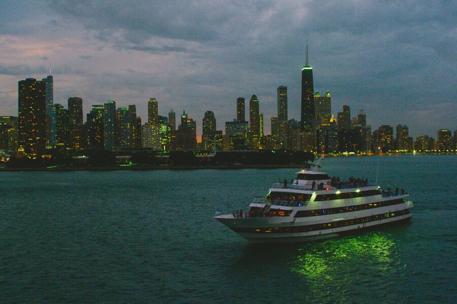 Chicago: Christmas Eve Lake Michigan Gourmet Dinner Cruise - Boarding Odyssey Lake Michigan at Navy Pier