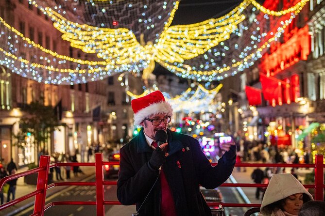 Christmas Lights Tour by Vintage Bus in London - Oxford Street beneath 5,000 LED stars