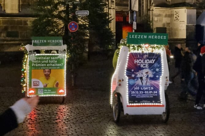 Christmas mulled wine tour in Münster - Why a Christmas rickshaw works well in Münster