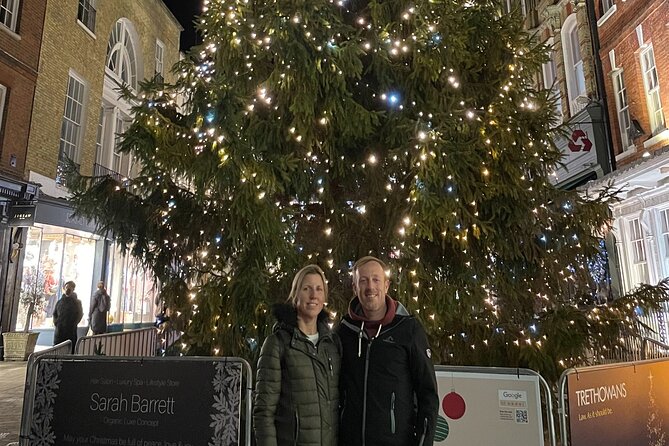 Christmas Mulled Wine Walk of Winchester - Christmas lights along the High Street
