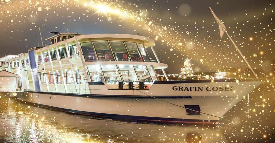 Dresden: Christmas Lunch - festive river cruise - The route toward Pillnitz Castle