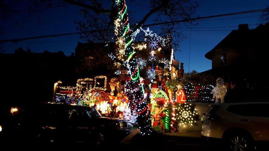 Dyker Heights Holiday Lights - Who will enjoy this Brooklyn evening most