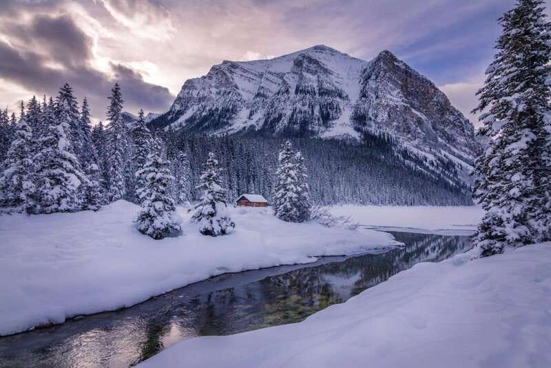 From Banff: Winter Wonderland; Lake Louise & Johnston Canyon - Lake Louise: skating under the peaks