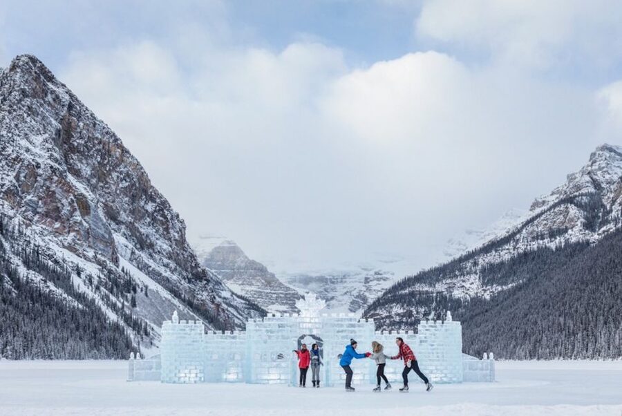 From Banff: Winter Wonderland; Lake Louise & Johnston Canyon - Snowshoeing and winter wildlife