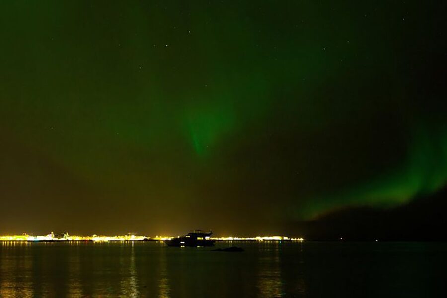 From Reykjavik: New Years Fireworks by Boat - Staying warm on an exposed winter deck