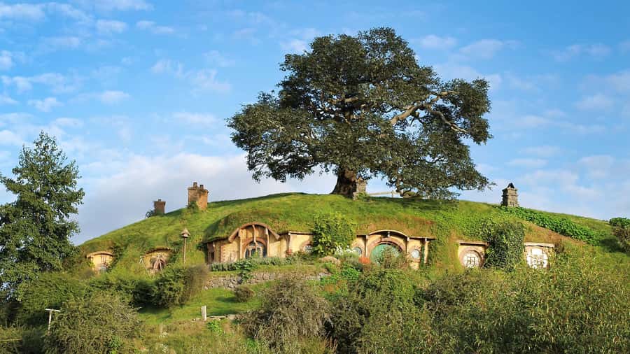 From Rotorua: Hobbiton Movie Set Tour with Festive Lunch - Hobbit holes, gardens, and the famous bridge