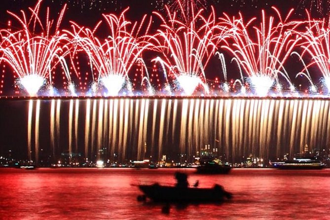 Istanbul New Year Party Cruise trough Bosphorus - Sailing the Bosphorus after dark