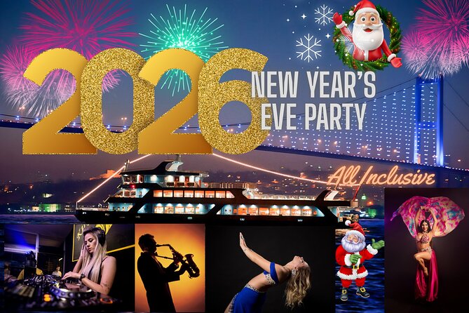 Istanbul New Year's Eve 2027 Dinner and Party Cruise on Bosphorus - A New Year’s Eve view of two continents