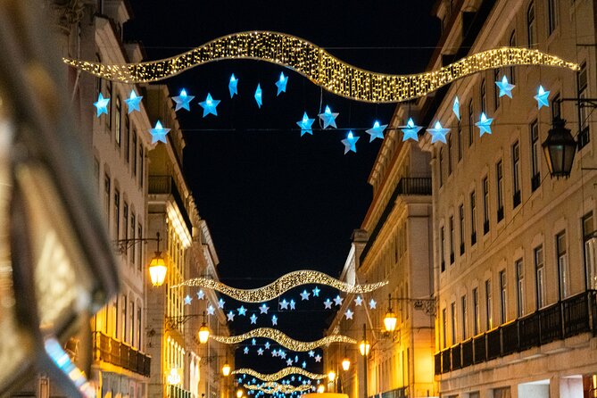 Lisbon Christmas Lights Tuk-Tuk Tour with Local Guide - Camões Square turns a historic setting into a holiday scene