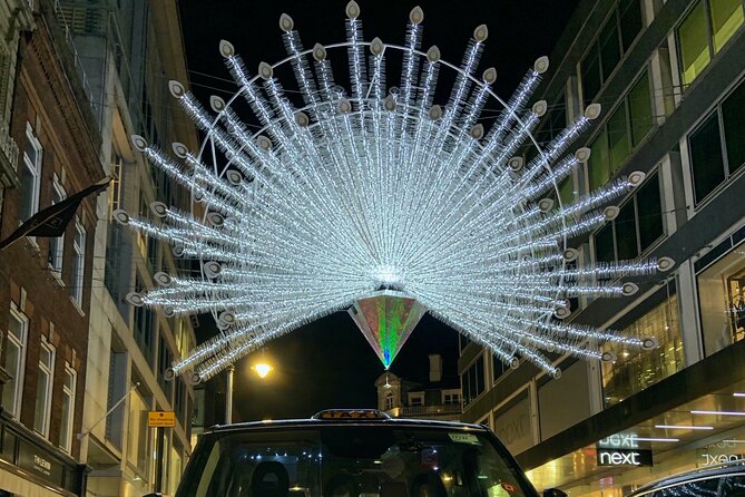 London Bespoke Black Cab Christmas Lights & Sights Private Tour - Leicester Square and Covent Garden finish the night
