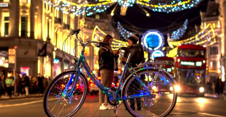 London Christmas Lights Bike Tour - Covent Garden and Trafalgar Square
