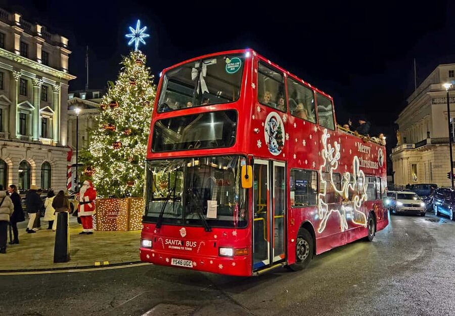 London: Christmas Lights Santa Sleigh Open-Top Tour - Key points at a glance