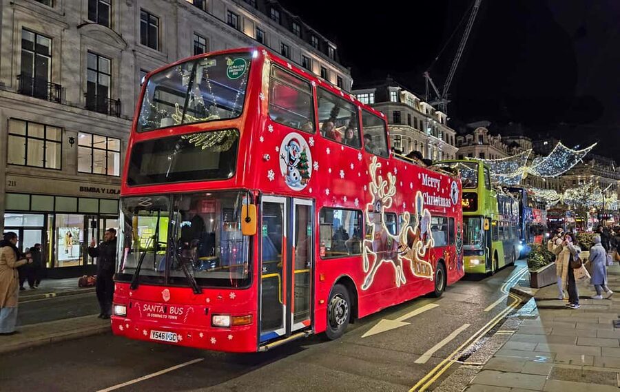 London: Christmas Lights Santa Sleigh Open-Top Tour - What the Christmas lights tour really offers