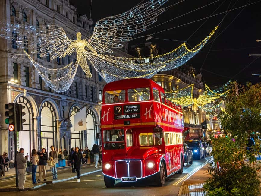 London: Christmas Lights Tour by Vintage Bus - Whitehall, Downing Street, Big Ben, and the London Eye