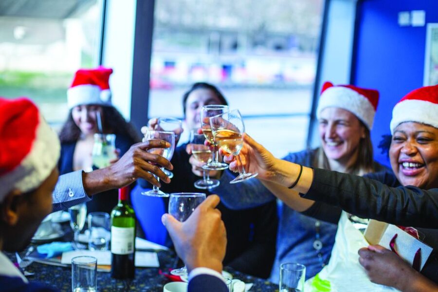London: Christmas Party Lunch Cruise - Westminster Pier gives the day a strong start