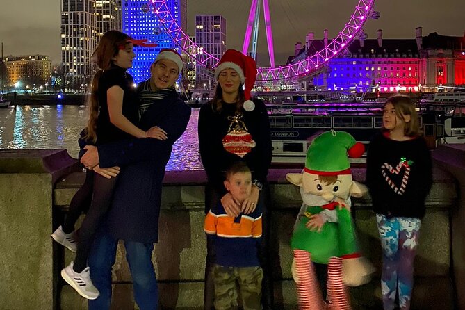London Private Christmas Lights Taxi Tour with Pick Up - Victoria Embankment brings the Thames into the picture