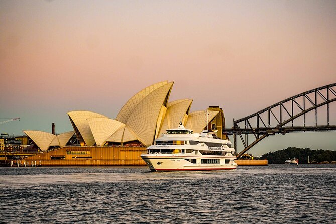 Luxury Sydney Harbor New Years Eve Fireworks Dinner Cruise 2026-7 - A banquet with lobster, salmon, and Champagne