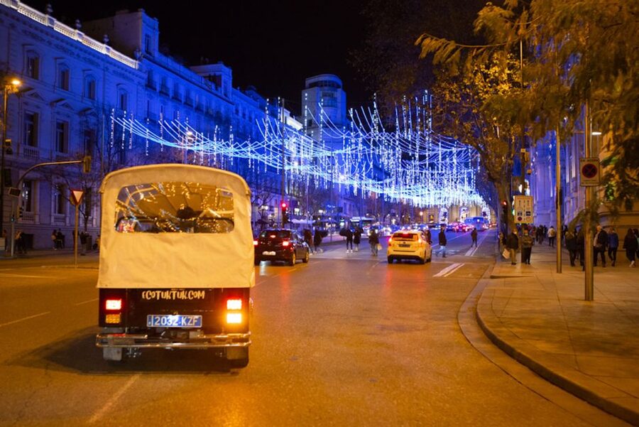Madrid: Private Christmas Lights Tour by Eco Tuk-Tuk - Retiro, Velázquez, and Goya
