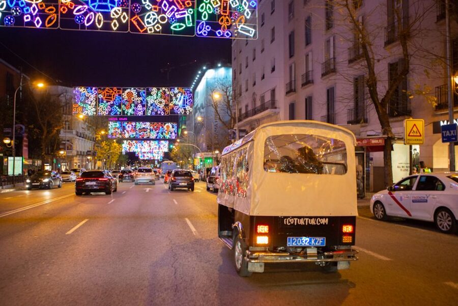 Madrid: Private Christmas Lights Tour by Eco Tuk-Tuk - Starting at Calle de Antonio Maura 13