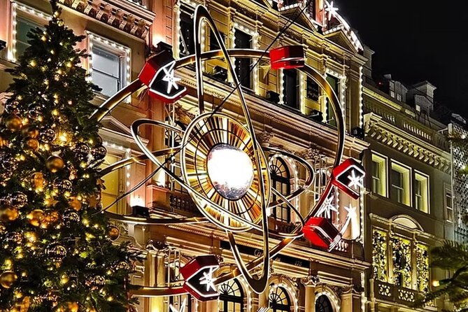 Magical London Christmas Lights Walking Tour with a Londoner - Piccadilly Circus under digital light