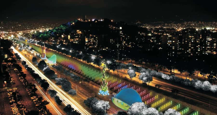 Medellin Christmas Lights Tour - Leaving El Poblado in a private car