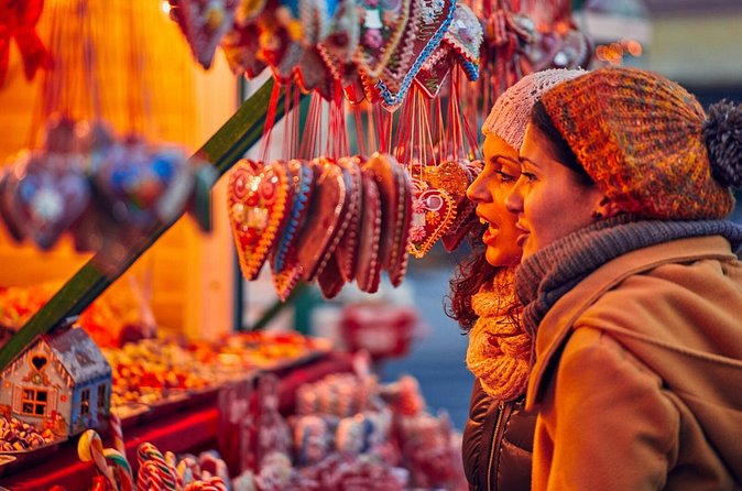 Munich Christmas Market Hopping Guided Tour - Viktualienmarkt adds food-market character