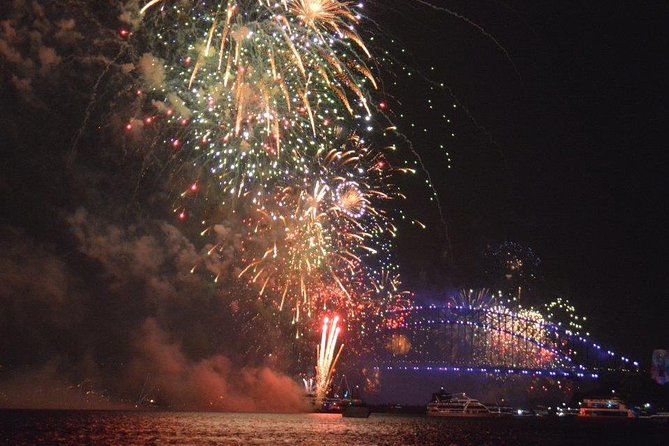 New Years Eve Sydney Harbour Cruise 2026-2027 - The Harbour Bridge becomes your midnight backdrop