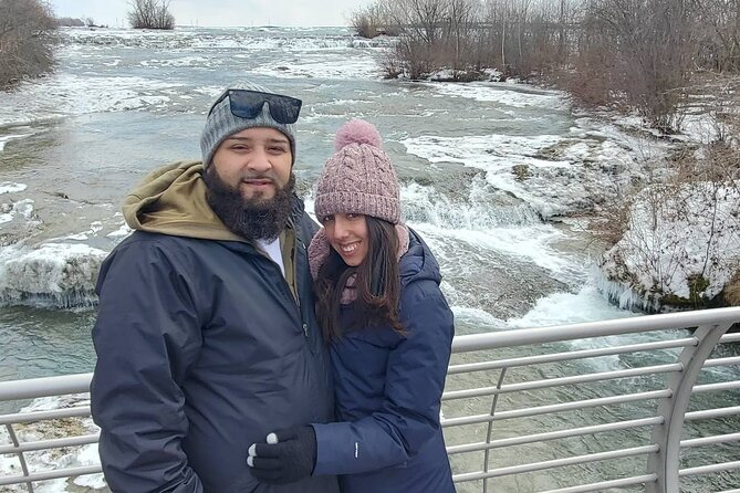 Niagara Falls NY small group Winter Wonderland Tour - Three Sisters Island shows Niagara at its wildest