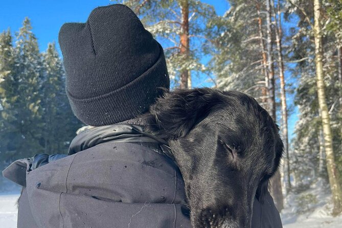 Oslo: Winter wonderland forest hike & campfire with a dog - Gjersjøen and the tour’s best pause