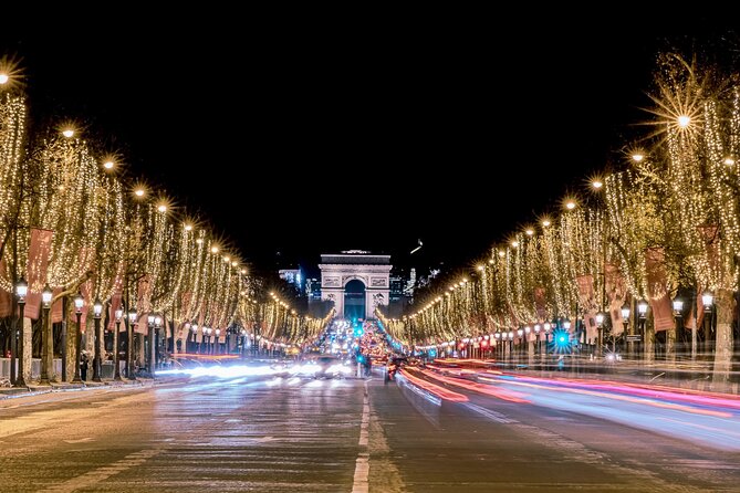 Paris Christmas Lights & Stories with Tastings on Champs-Élysées - Pont Alexandre III and the golden dome of Les Invalides
