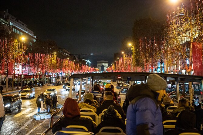 Paris Tootbus Festive Christmas Lights Tour - The Louvre after dark