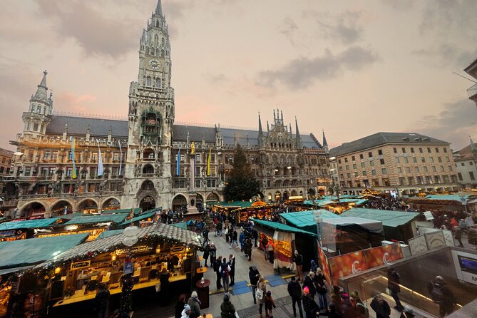 Private Munich Christmas Walking Tour + Glühwein & Snacks - Rindermarkt adds a short market-side pause