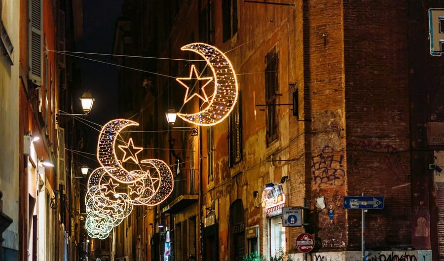 Rome: Christmas Lights Walking Tour - Ponte Sant’Angelo at night