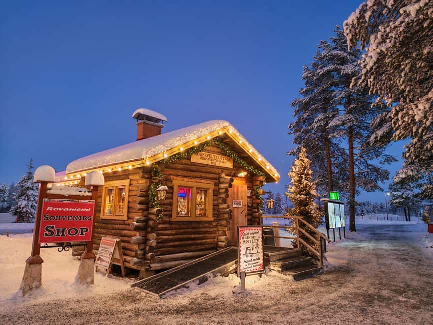 Rovaniemi: Santa Village,2km Husky Sled Ride & Snowman World - A Two-Kilometer Ride With Siberian Huskies