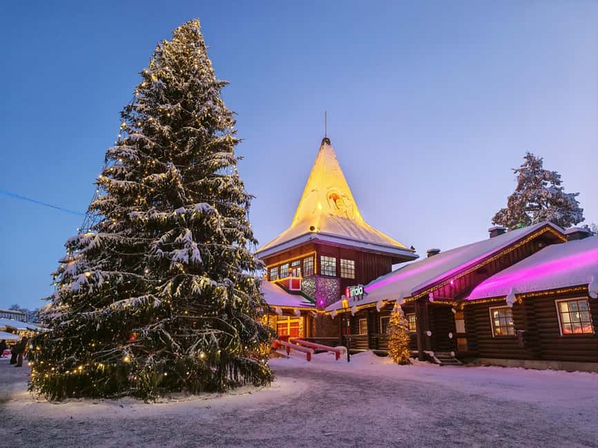 Rovaniemi: Santa Village,2km Husky Sled Ride & Snowman World - Three Hours for Snowman World and Santa Claus Village