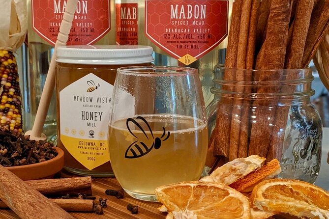 Smokies, S'mores, Mulled Wine and Fall Fun at Kelowna Winery - Tasting honey wine with August