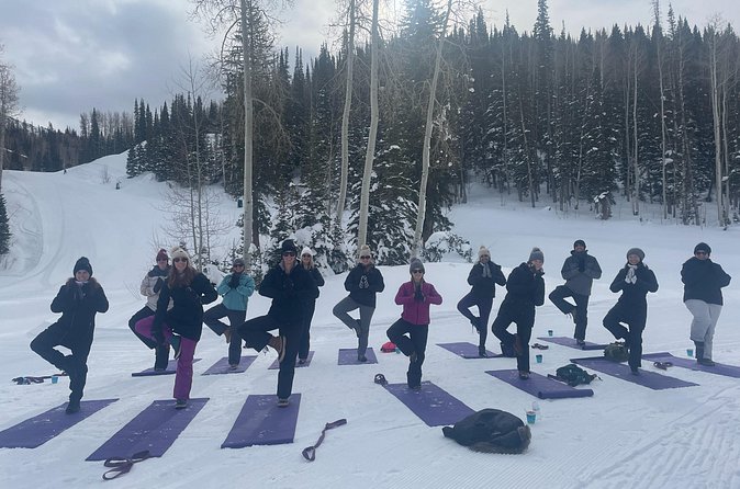 Snowshoe and Snowga (snow yoga) in Park City's Winter Wonderland - Yoga on the snow with a hot drink