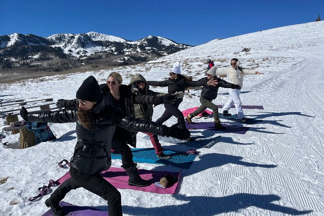 Snowshoe and Snowga (snow yoga) in Park City's Winter Wonderland - Starting at the Mid Mountain Trailhead