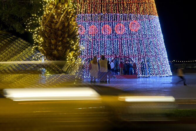 Tuk Tuk Funchal Magic Christmas Lights - Barreirinha Beach closes the route with an ocean view