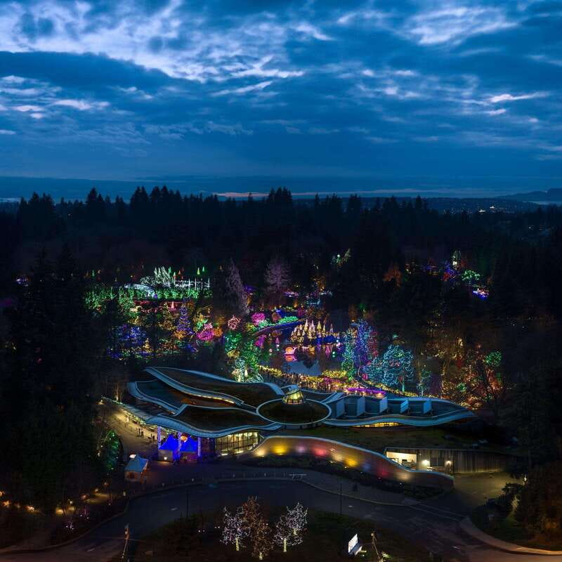 Vancouver Christmas Lights Karaoke Trolley Tour - VanDusen Botanical Garden is the centerpiece